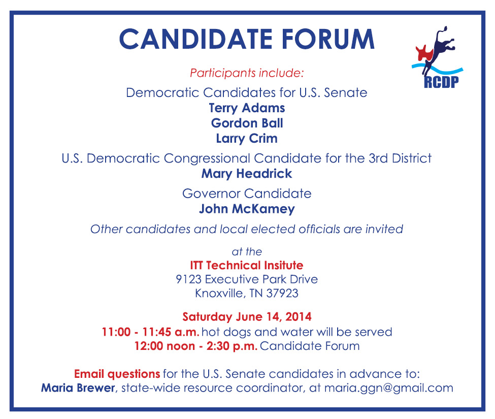 Candidate Forum on June 14 2014 Roane Democrats